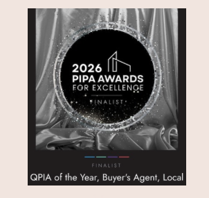 2026 PIPA Awards for Excellence finalist badge: QPIA of the Year, Buyer's Agent, Local